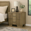 13022026698f093386289.jpeg Leky Nightstand, 2 Reeded Drawers, Rounded Corners, Antique Oak Brown