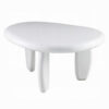 13022026698f09394fbbd.jpeg Vayu End Table, 30 Inch Asymmetric, Tri Pebble Legs, High Gloss White