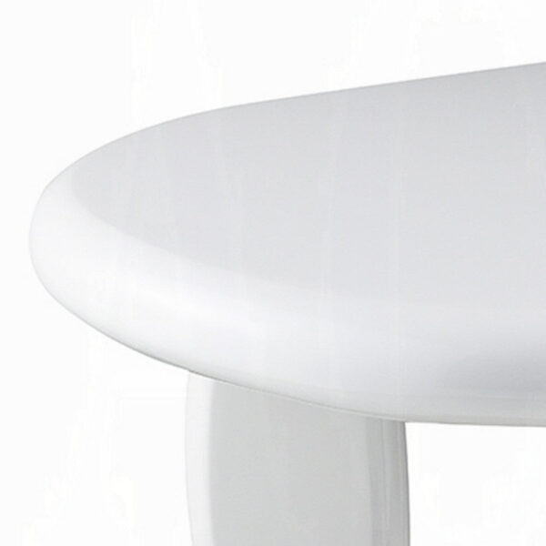 13022026698f093acc438.jpeg Vayu End Table, 30 Inch Asymmetric, Tri Pebble Legs, High Gloss White