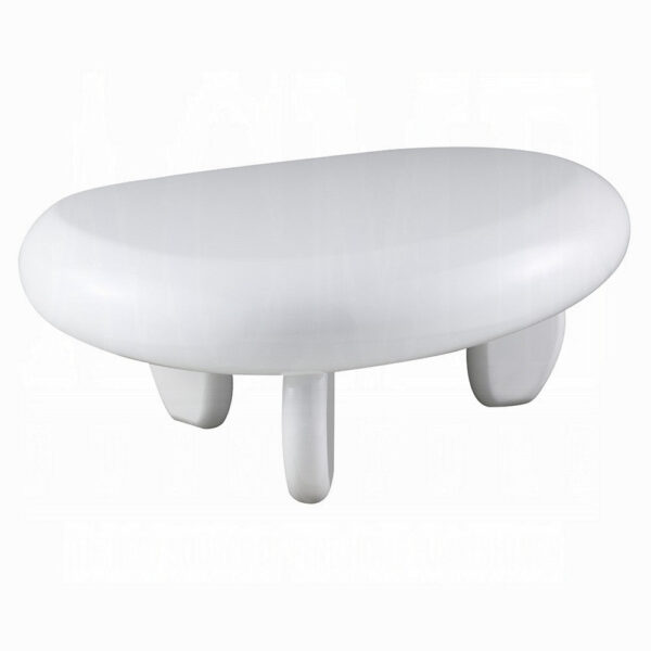 13022026698f094511f77.jpeg Vayu Coffee Table, 30 Inch Asymmetric Pebble Design, High Gloss White