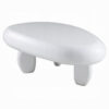 13022026698f09469fcd2.jpeg Vayu Coffee Table, 30 Inch Asymmetric Pebble Design, High Gloss White