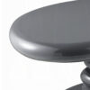 Fory End Table, 30 Inch Asymmetric Stacked Pebble Base, High Gloss Gray