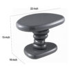 Fory End Table, 22 Inch Asymmetric Stacked Pebble Base, High Gloss Gray