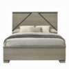 13022026698f0981730f2.jpeg Anna Queen Bed, Panel Headboard with LED, Weathered Gray Wood, Modern Style