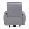 Jero Power Motion Recliner Armchair with USB Port, Light Gray Faux Leather