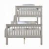 13022026698f09d21638c.jpeg Rita Twin over Full Bunk Bed, Slatted Frame, Fixed Ladder, Gray and Brown