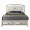 13022026698f0a2bce245.jpeg Remy Queen Size Bed with LED Headboard, 2 Bottom Drawers, Antique White