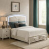 13022026698f0a31f2c4e.jpeg Remy Queen Size Bed with LED Headboard, 2 Bottom Drawers, Antique White
