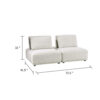 13022026698f0a503bc19.jpeg Stavan 2 Seater Modular Sofa, Light Gray Boucle, Adjustable Seat Depth