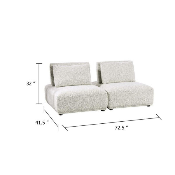 13022026698f0a503bc19.jpeg Stavan 2 Seater Modular Sofa, Light Gray Boucle, Adjustable Seat Depth