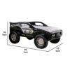 13022026698f0aa2948cd.jpeg Jacky Kids Twin Bed with Off-Road Car Design, LED Headlights, Black Wood