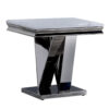 13022026698f0ad366bf7.jpeg Vily Side End Table, 24 Inch Faux Marble Top, V-Style Chrome Pedestal