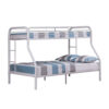 13022026698f0af663a6f.jpeg Fegy Twin over Full Bunk Bed with Ladder and Rails, Silver Metal Frame