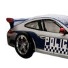 Peri Twin Size Kids Bed with Realistic Police Car Design, White, Blue