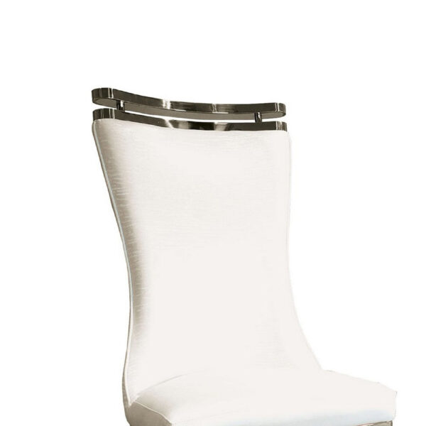 13022026698f0b2b13537.jpeg Bedy Dining Side Chair Set of 2, Textured White Velvet, Silver Saber Legs