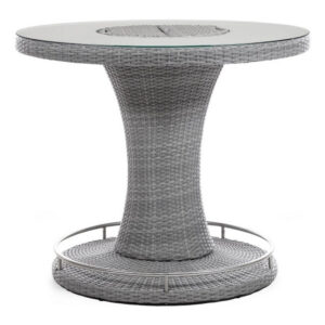 13022026698f0b351ae02.jpeg Mio Outdoor Bar Height Table with Steel Ice Bucket, 46 Inch Round, Gray