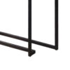 Iry Sofa Console Table, Black Steel Sled Base, 47 Inch, White Lacquer