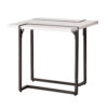 13022026698f0b5e97b8d.jpeg Iry Side End Table, Black Steel Sled Base, 22 Inch, Gloss White Lacquer