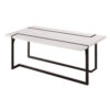 13022026698f0b7088fa2.jpeg Iry Coffee Table, Black Steel Sled Base, 47 Inch, Gloss White Lacquer Top