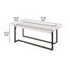 13022026698f0b79bb7df.jpeg Iry Coffee Table, Black Steel Sled Base, 47 Inch, Gloss White Lacquer Top