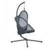 Cery Outdoor Egg Swing Chair, Foldable Stand, Dark Gray Cushion