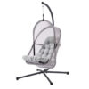 Bery Outdoor Swing Chair with Foldable Stand, Light Gray Cushion