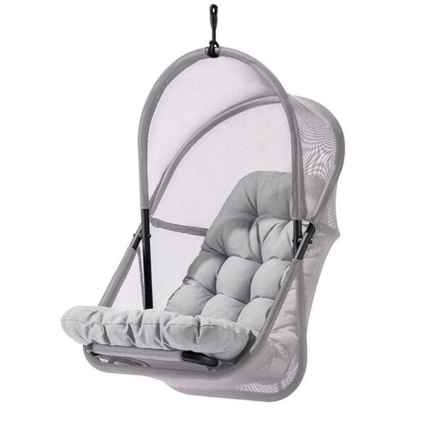 Bery Outdoor Swing Chair with Foldable Stand, Light Gray Cushion
