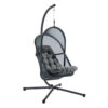 Bery Outdoor Swing Chair with Foldable Stand, Dark Gray Cushion