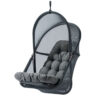 Bery Outdoor Swing Chair with Foldable Stand, Dark Gray Cushion