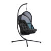 13022026698f0c0d8eb24.jpeg Bery Outdoor Swing Chair with Foldable Stand, Coastal Black Cushion