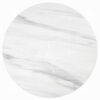 Zayn Round Coffee Table, Pedestal Base, White Faux Marble, 40 Inch