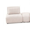 Stavan Modular Curved 3 Seat Sofa, Light Brown Boucle Adjustable Backs