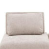 Stavan Modular Curved 2 Seat Sofa, Light Brown Boucle Adjustable Back