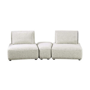 13022026698f0cbb2d1ba.jpeg Stavan Modular Curved 2 Seat Sofa, Ottoman Gray Boucle Adjustable Back