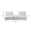 Stavan Modular Curved 2 Seat Sofa, Ottoman Gray Boucle Adjustable Back