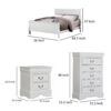13022026698f0d20dbe5a.jpeg Ry Three Piece Full Size Bedroom Set, Sleek Modern Transitional Style, White