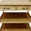 Walter Kitchen Bar Cart, 2 Drawers, 2 Shelves, Brown Bamboo, Rolling Wheels