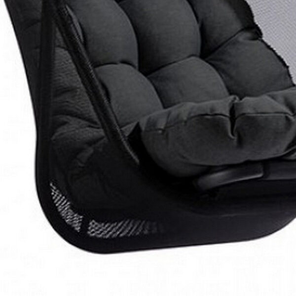 28 Inch Swing Chair, Breathable Mesh Shade, Sturdy Steel Frame, Black