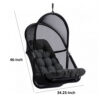 28 Inch Swing Chair, Breathable Mesh Shade, Sturdy Steel Frame, Black