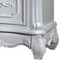 Nero 30 Inch Nightstand, 2 Drawers, Marble Surface, Carved Details, White