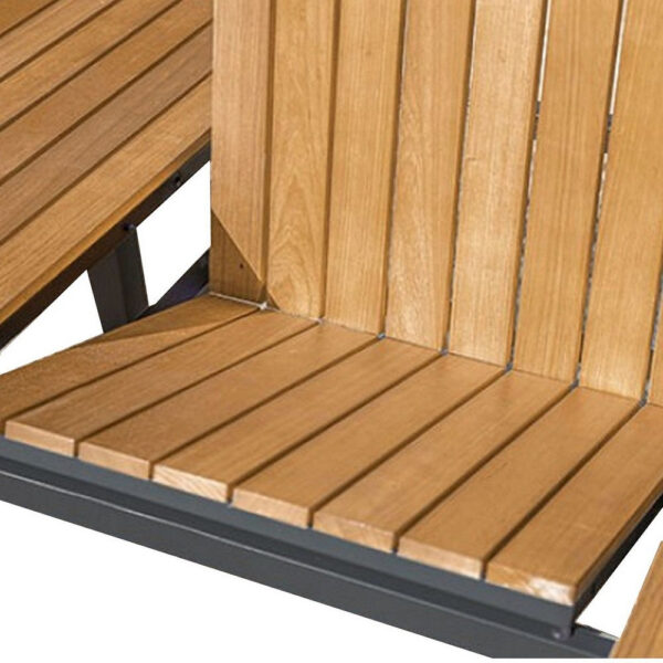 Ankia 62-84 Inch Outdoor Extendable Dining Table, Aluminium, Brown