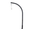 76 Inch Outdoor Swinging Chair Stand, Bold Black Steel, 4 Legged Base