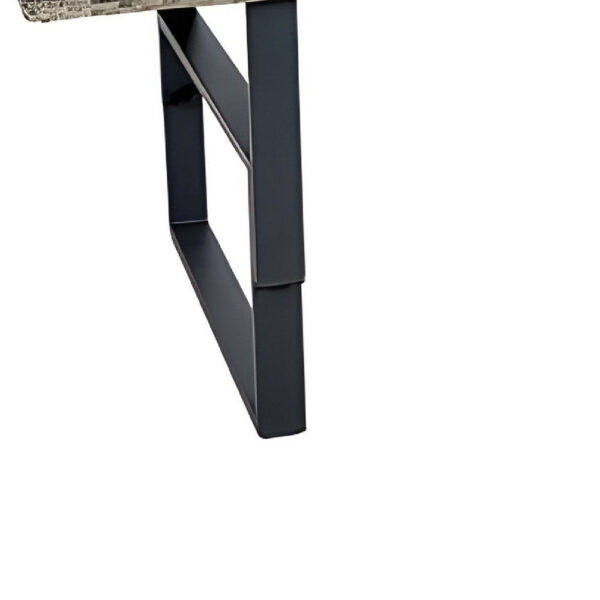 Foca 63 Inch Outdoor Rectangular Dining Table, Adjustable Height, Wicker