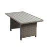 13022026698f0f02dac4e.jpeg 59 Inch Outdoor Aluminum Dining Table, Gray Faux Wicker, Slatted Surface