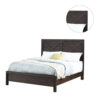13022026698f0f1c75e9c.jpeg Yale Platform Queen Size Bed, Crossed Accent Panel, Dark Walnut Brown