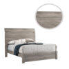 13022026698f0f31d1c6a.jpeg Posy Platform Queen Size Bed with Split Headboard, Distressed Gray Wood