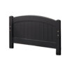 13022026698f0f675814c.jpeg Shov Twin Size Trundle Bed, Arched Headboard, Vertical Accents, Black Wood