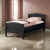 13022026698f0f79cd687.jpeg Shov Twin Size Trundle Bed, Arched Headboard, Vertical Accents, Black Wood