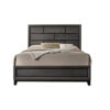 13022026698f0f7f0a0a8.jpeg Mazie Queen Bed, Brick Style Headboard, Black Tapered Legs, Oak Gray Wood