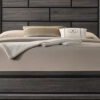 13022026698f0f81a44ff.jpeg Mazie Queen Bed, Brick Style Headboard, Black Tapered Legs, Oak Gray Wood